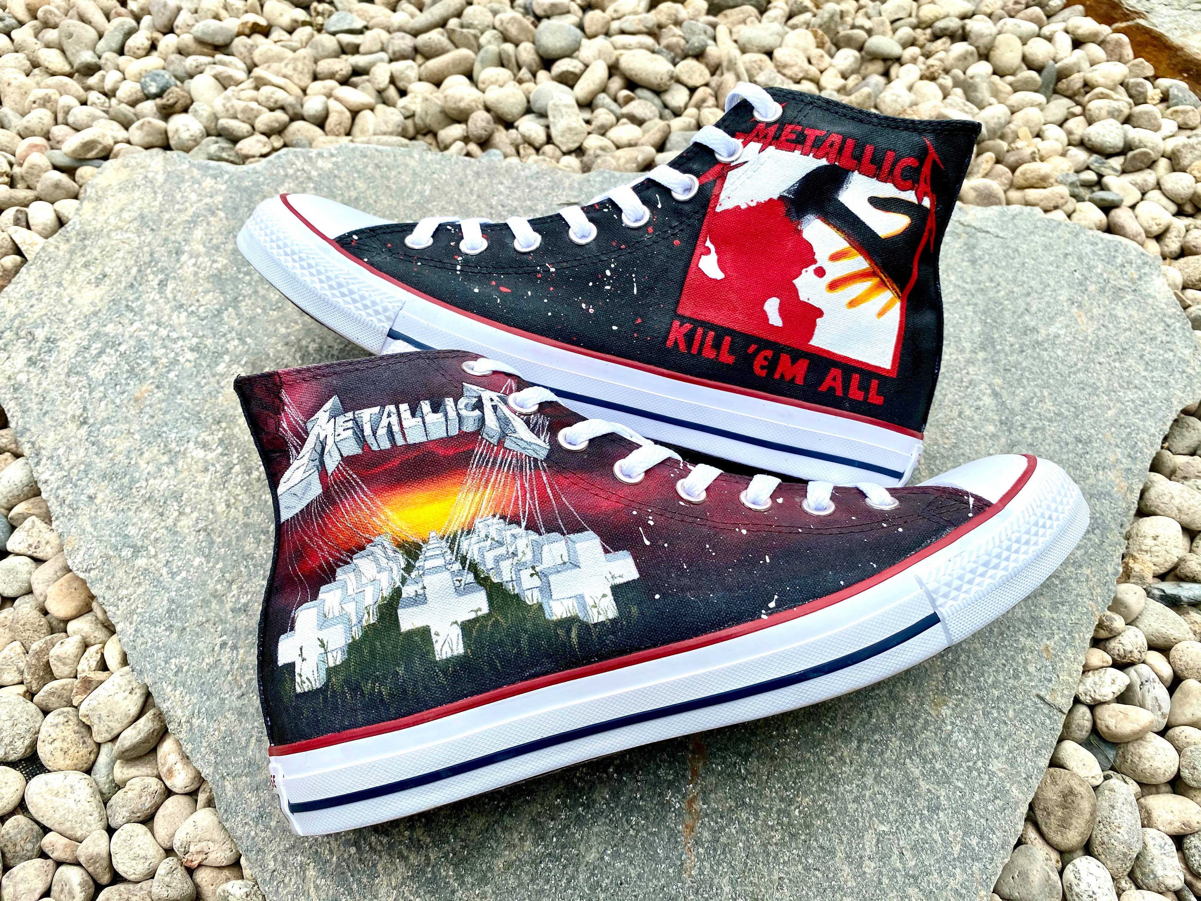 Más allá censura interfaz Metallica - Music - Custom Converse - Hand Painted Converse – Merakicks