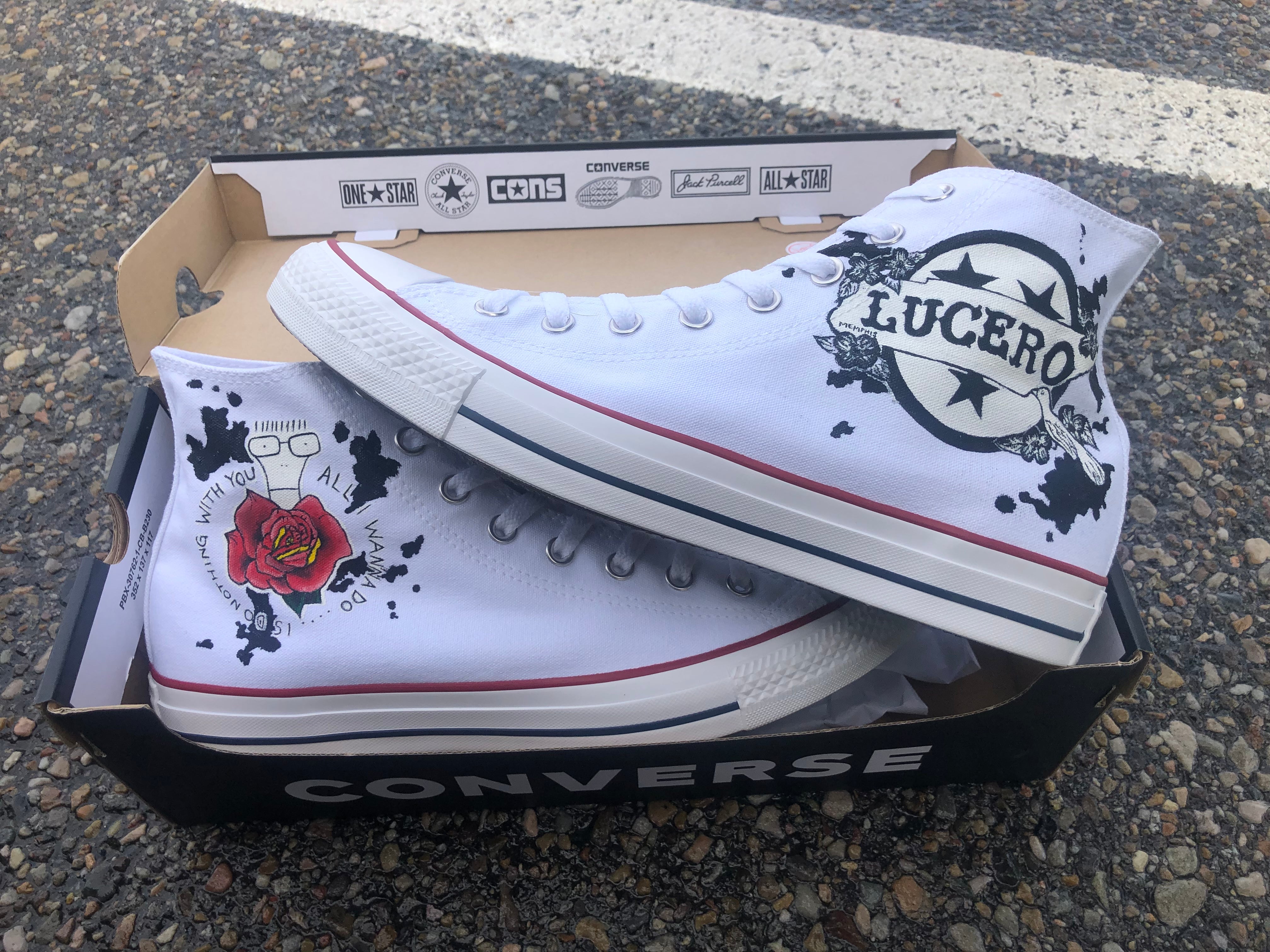 YOUR BUSINESS LOGO - Custom Converse - Hand Painted Converse