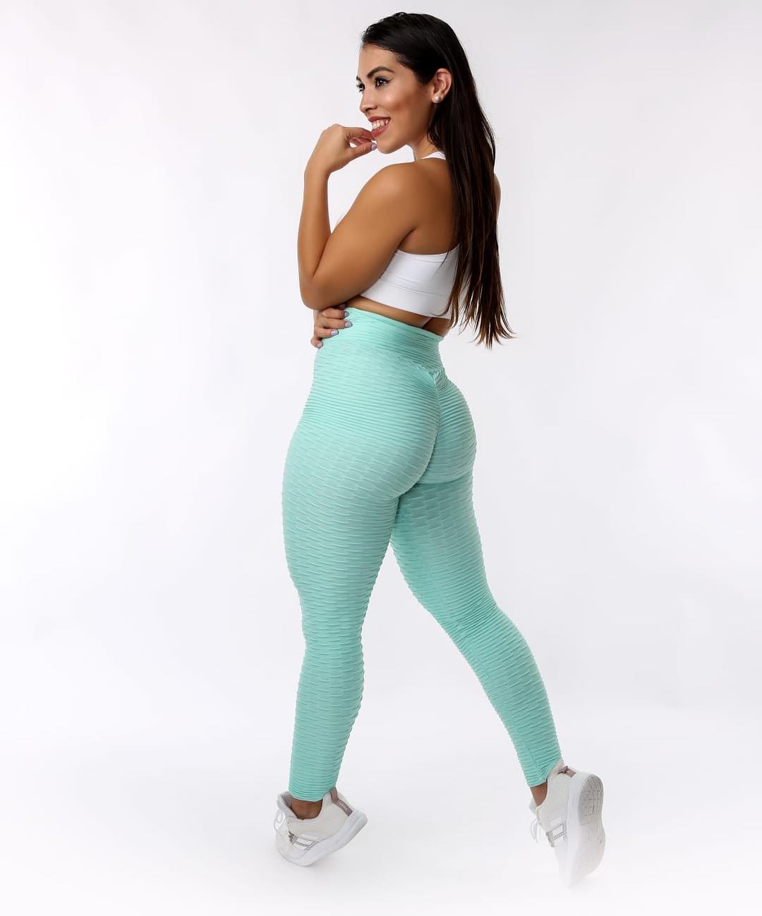 Bubble Aqua Turq Tights