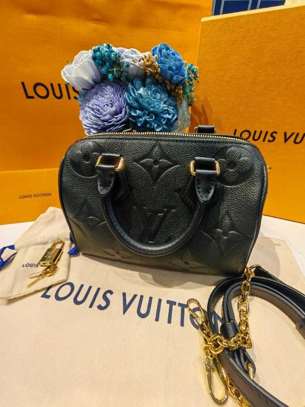 Louis Vuitton Speedy 25 bandouliere caramel monogram empreinte