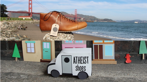 Atheist shoes Kickstarter campaign - American Tour