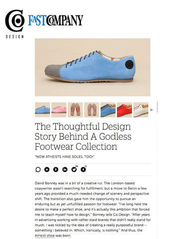 Atheist Shoes featured on Fast Company