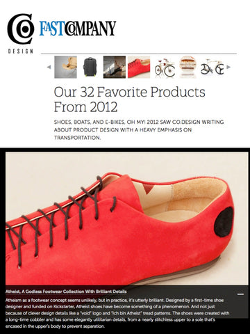 Atheist Shoes featured on Fast Company