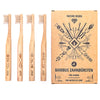 Kleine Bambus Zahnbürsten weich, ideal für Kinder - 4er Pack