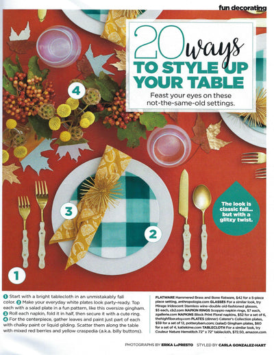 HGTV Magazine | 20 Ways to Style Up Your Table | November 2017 dombezalergii