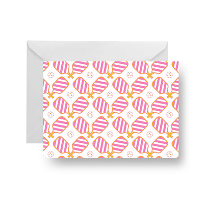 Folded Notecard Pink Pickleball Folded Notecard dombezalergii