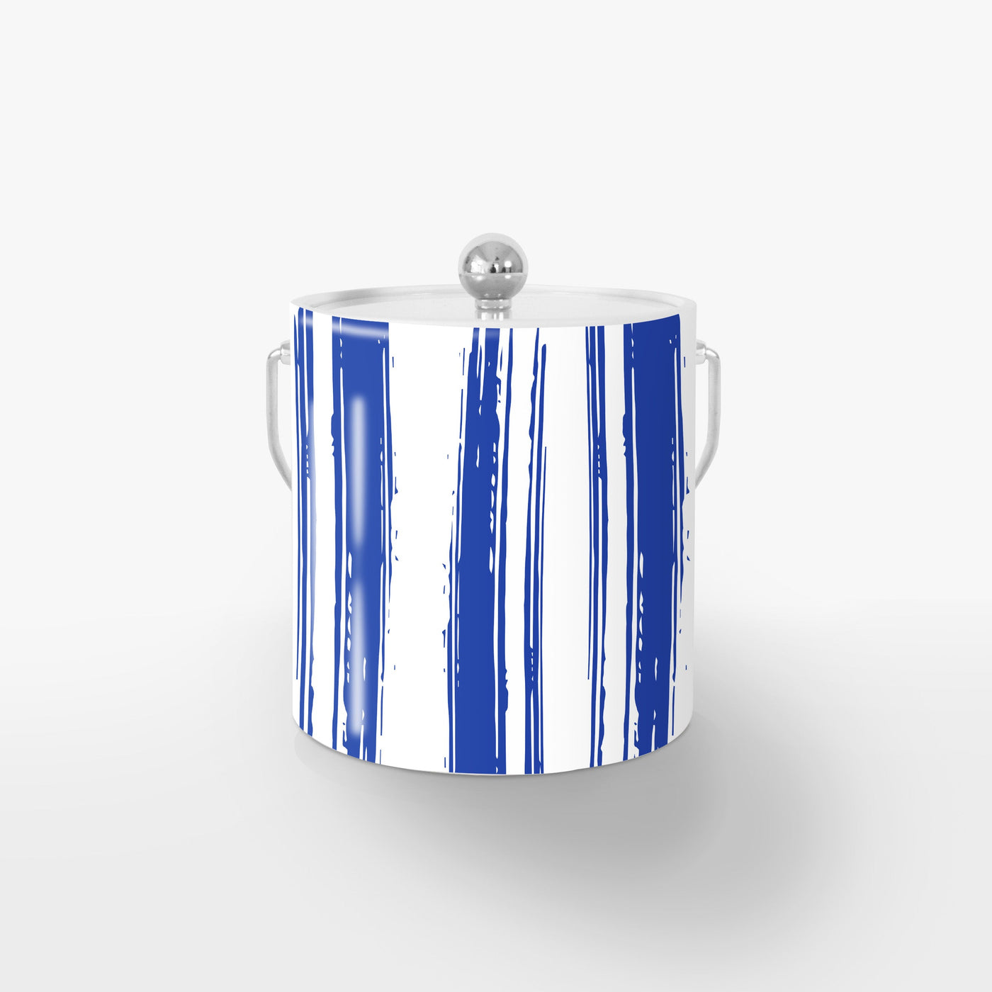 Ice Bucket Blue / Silver Abstract Stripe Ice Bucket dombezalergii