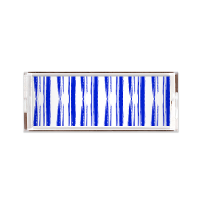 Lucite Trays Blue / 11x4 Abstract Stripe Lucite Tray dombezalergii