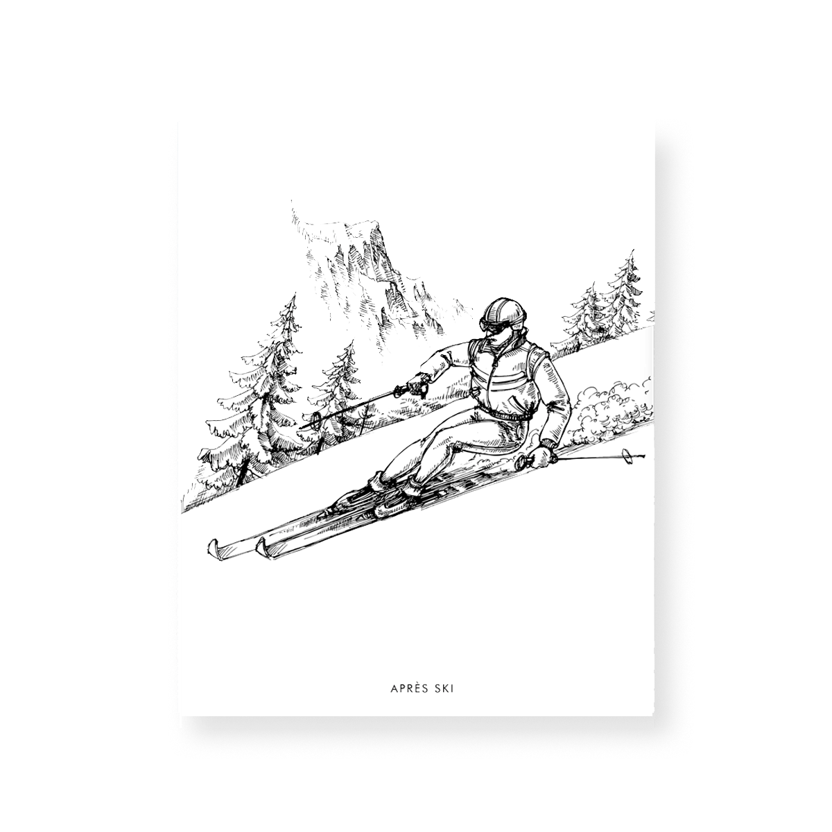 Gallery Print Après Ski Skier Print dombezalergii