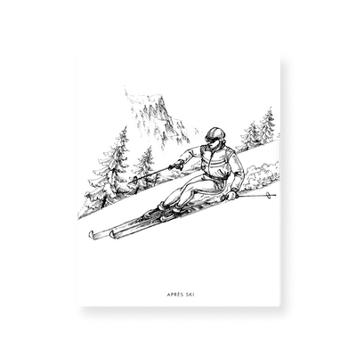 Gallery Print Après Ski Skier Print dombezalergii
