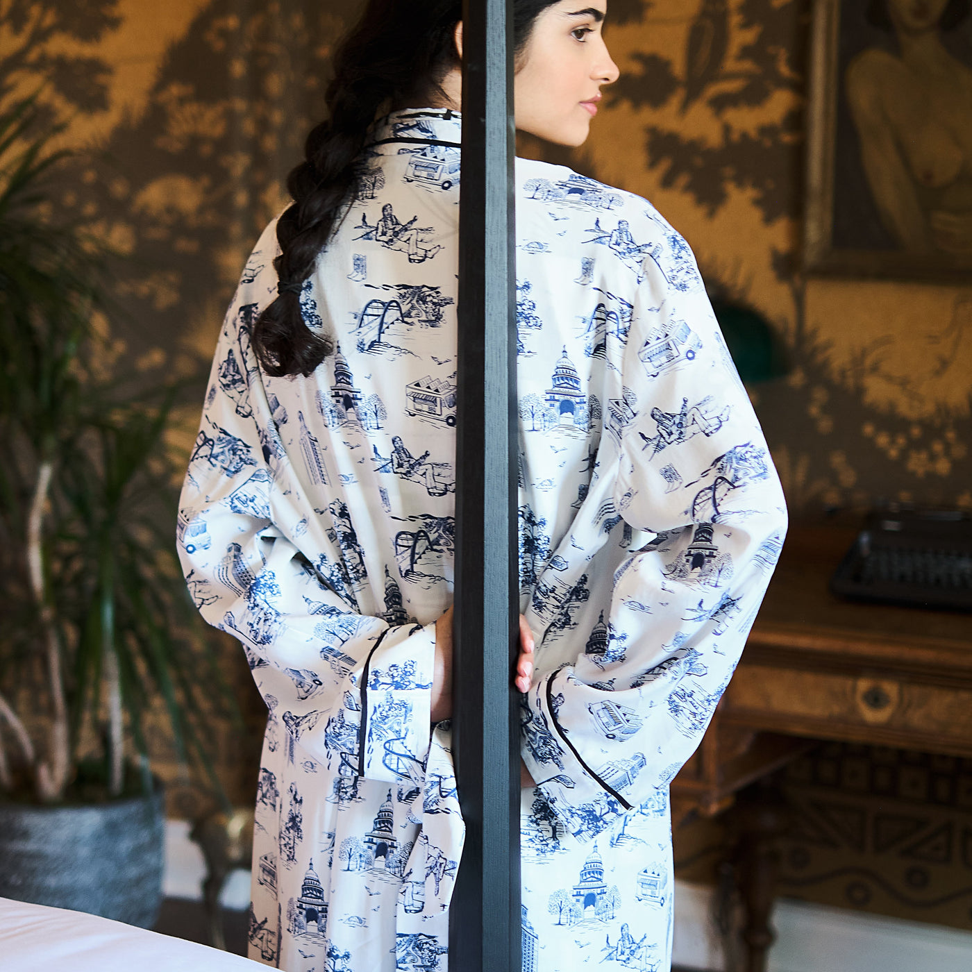 Robe 10152 Torino Robe - Navy dombezalergii