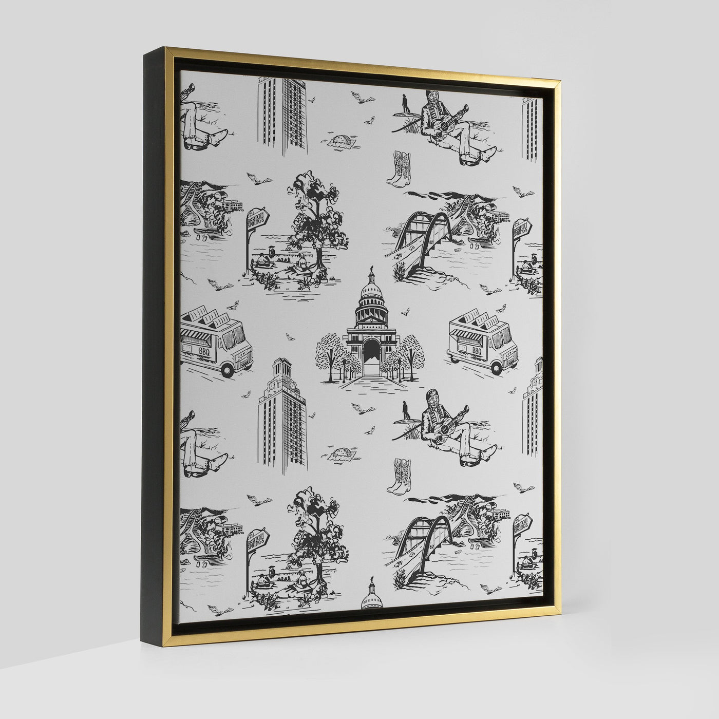 Gallery Prints Black / 8x10 / Gold 10152 Torino Toile Canvas dombezalergii