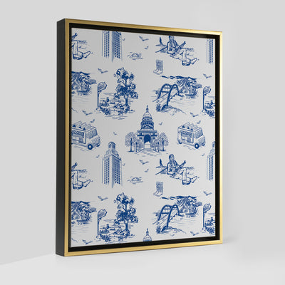 Gallery Prints Navy / 8x10 / Gold 10152 Torino Toile Canvas dombezalergii