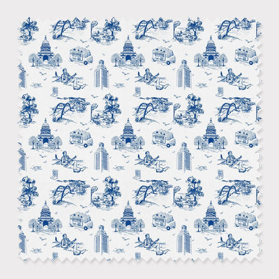 Fabric Cotton / Navy / By The Yard 10152 Torino Toile Fabric dombezalergii