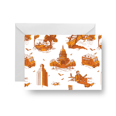 Folded Notecard Burnt Orange 10152 Torino Toile Folded Notecard Set dombezalergii