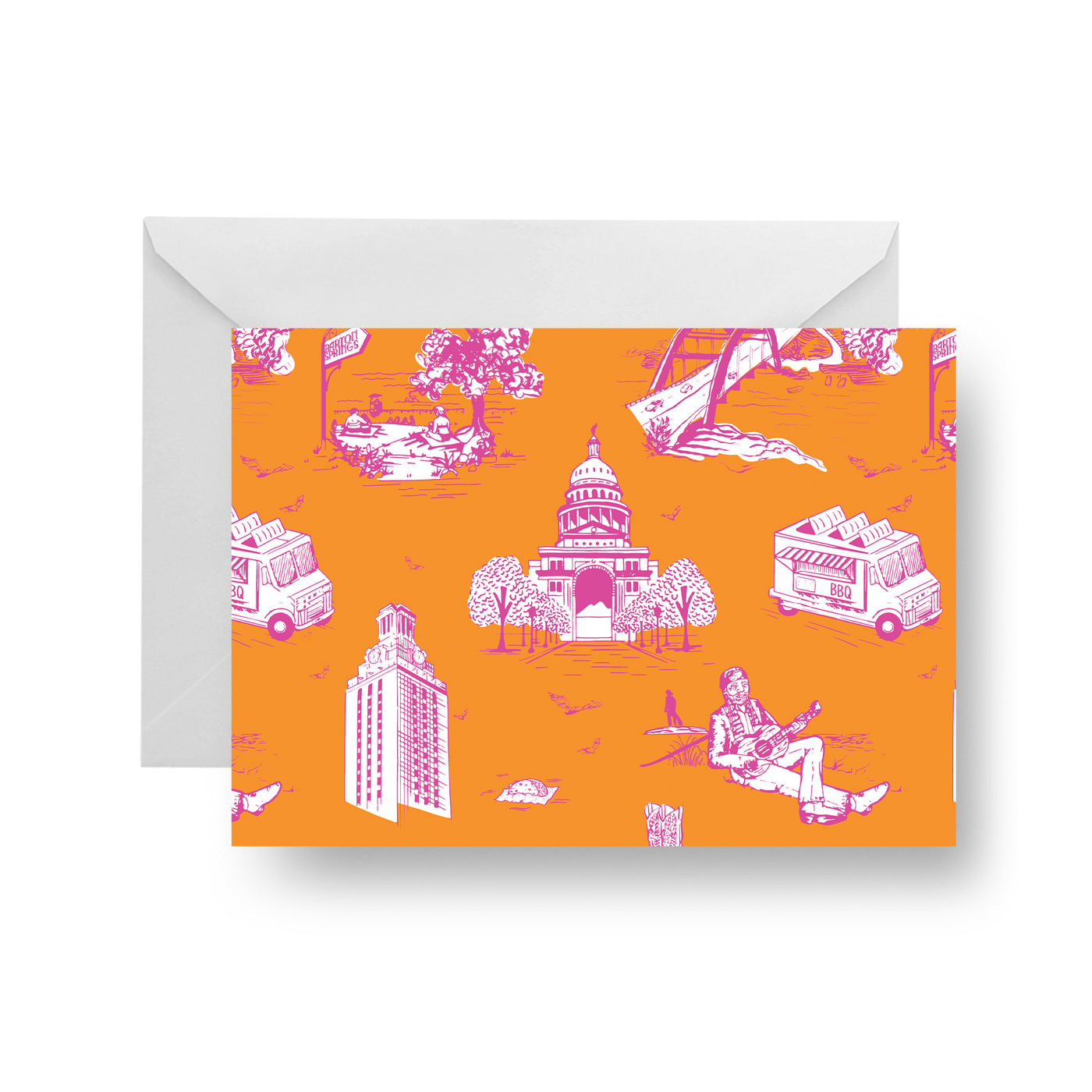 Folded Notecard Orange 10152 Torino Toile Folded Notecard Set dombezalergii