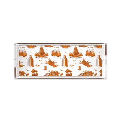 Lucite Trays Burnt Orange / 11x4 10152 Torino Toile Lucite Tray dombezalergii