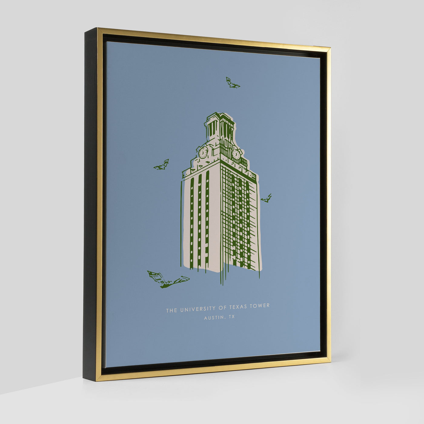 Gallery Prints Blue Canvas / 8x10 / Gold Frame 10152 Torino Tower Print dombezalergii