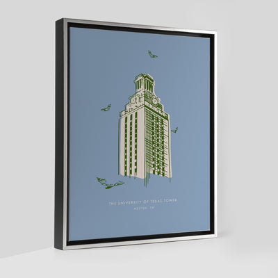 Gallery Prints Blue Canvas / 8x10 / Silver 10152 Torino Tower Print dombezalergii