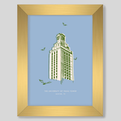 Gallery Prints Blue Print / 8x10 / Gold Frame 10152 Torino Tower Print dombezalergii