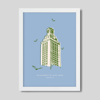 Gallery Prints Blue Print / 8x10 / White Frame 10152 Torino Tower Print dombezalergii