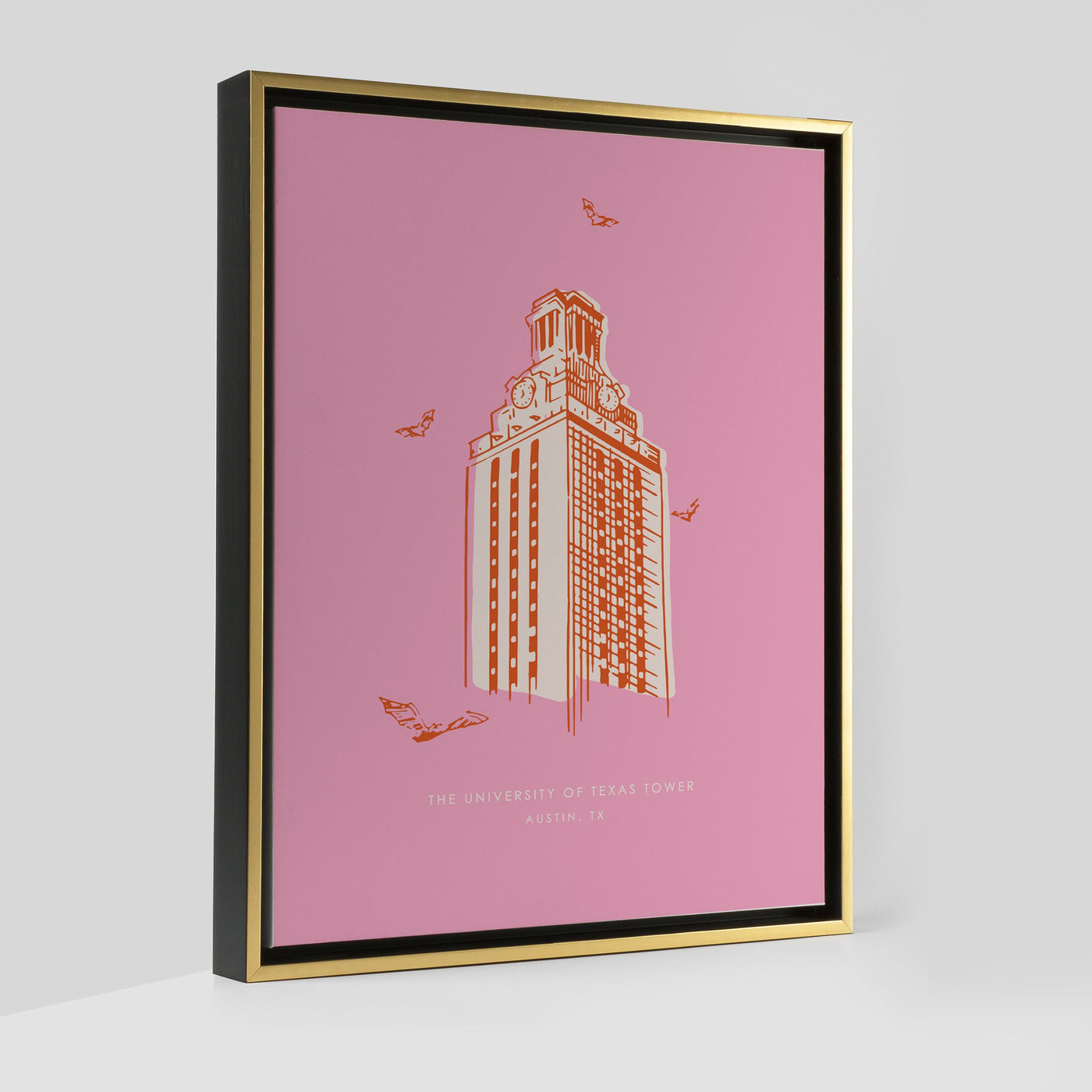 Gallery Prints Pink Canvas / 8x10 / Gold Frame 10152 Torino Tower Print dombezalergii