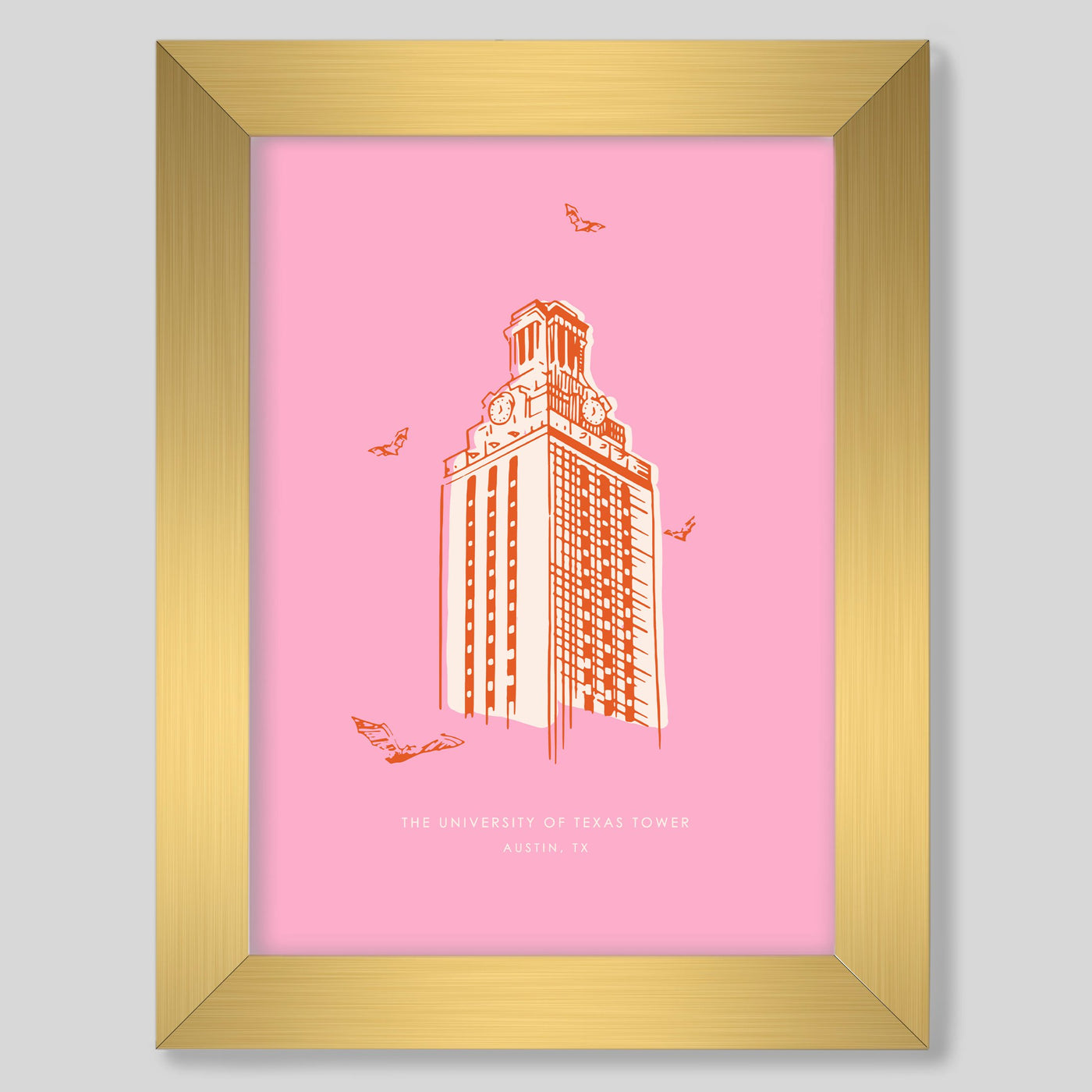 Gallery Prints Pink Print / 8x10 / Gold Frame 10152 Torino Tower Print dombezalergii