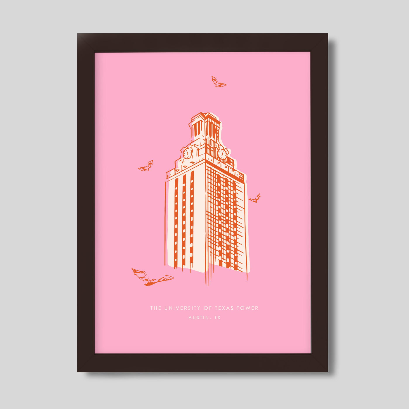 Gallery Prints Pink Print / 8x10 / Walnut Frame 10152 Torino Tower Print dombezalergii