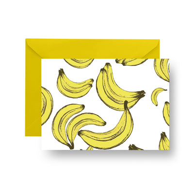 Folded Notecard White Bananas For You Folded Notecard