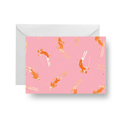 Folded Notecard Pink Orange Bluebird Day Folded Notecard Set dombezalergii
