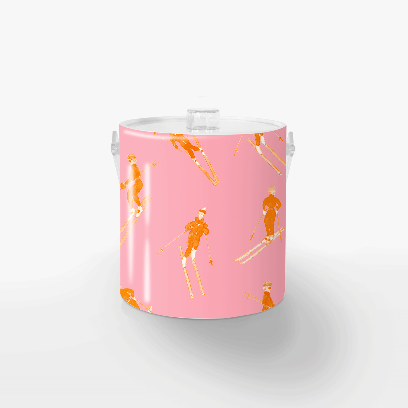 Ice Bucket Pink Orange / Lucite Bluebird day Ice Bucket dombezalergii
