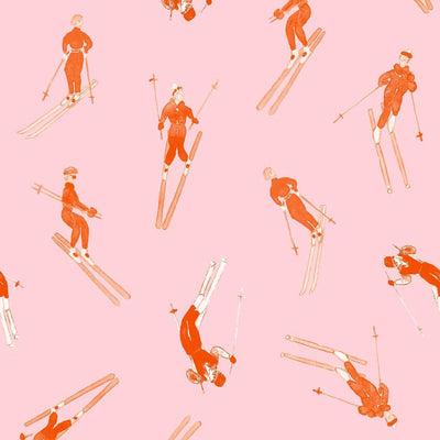 Peel & Stick Wallpaper Pink Orange / 24"x 48" Bluebird Day Peel & Stick Wallpaper dombezalergii