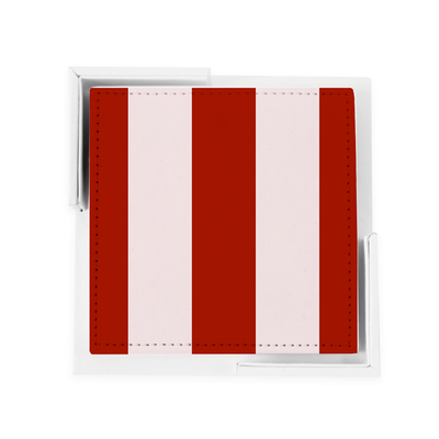 Coaster Set Pink Red Bold Stripe Coaster Set dombezalergii