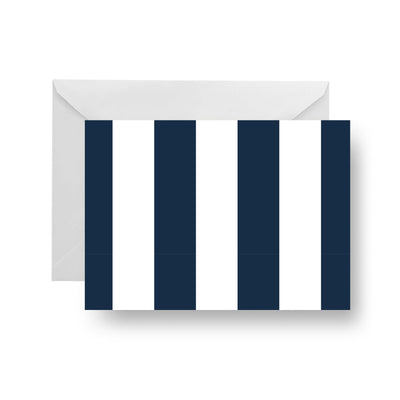 Folded Notecard Navy Bold Stripe Folded Notecard dombezalergii