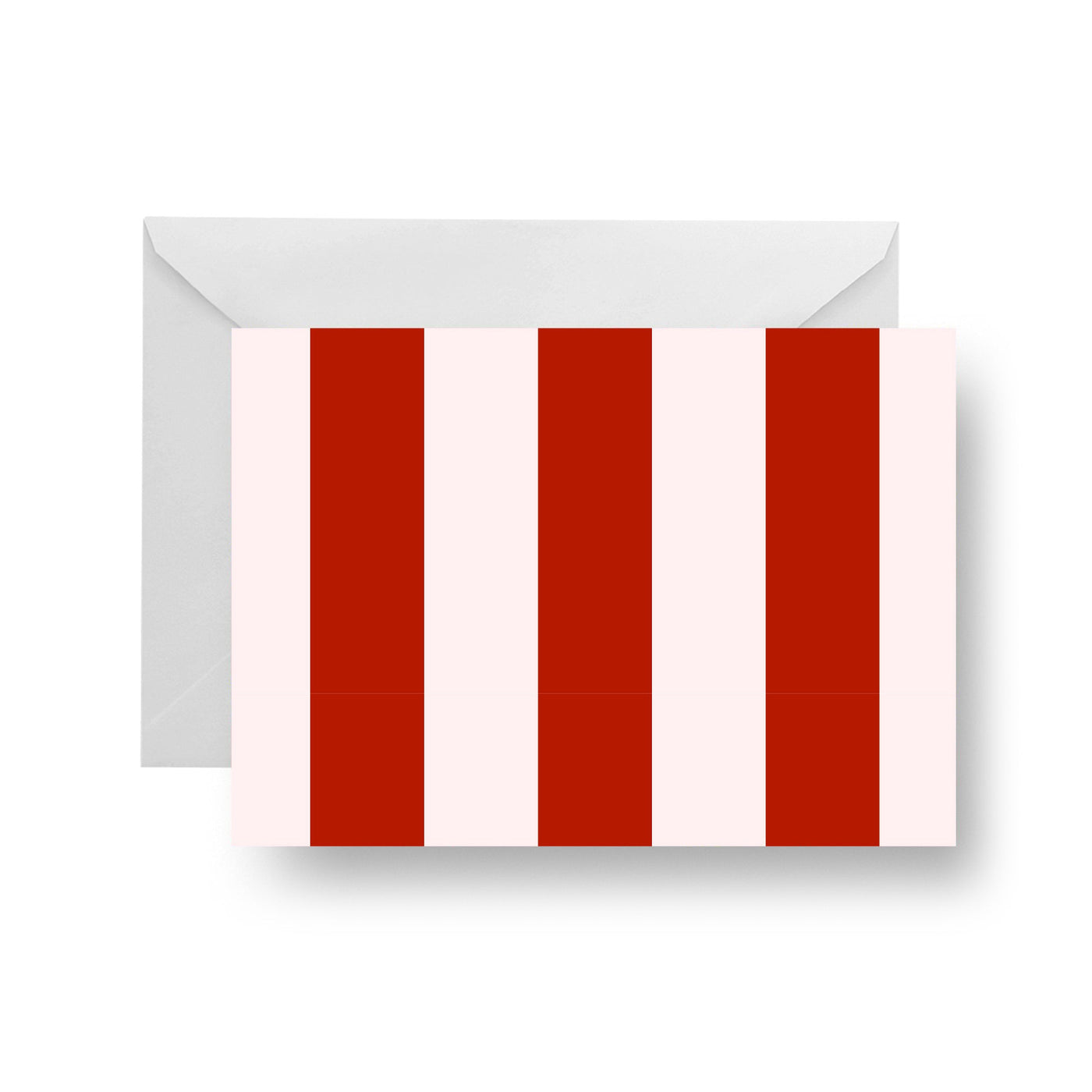Folded Notecard Pink Red Bold Stripe Folded Notecard dombezalergii