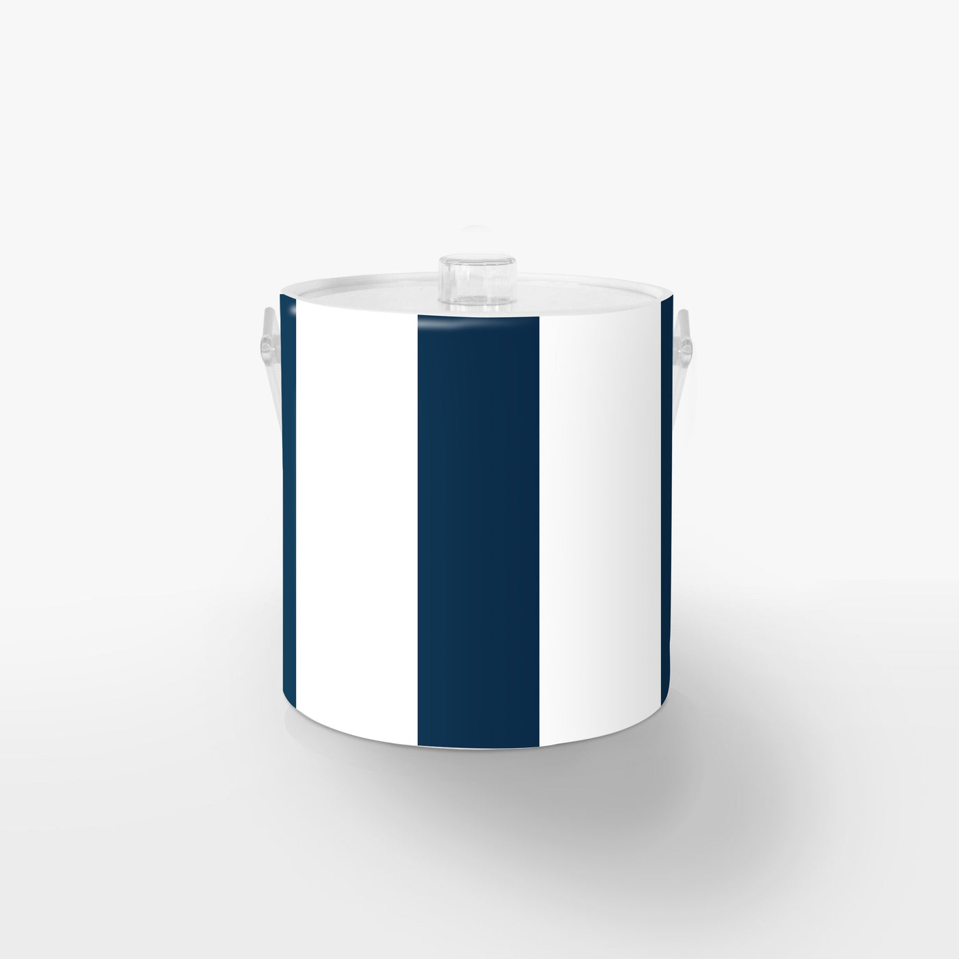 Ice Bucket Lucite / Navy Bold Stripe Ice Bucket dombezalergii