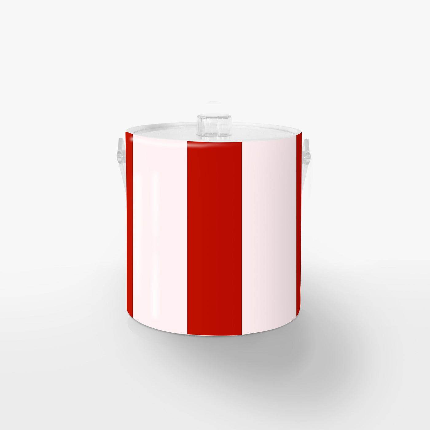 Ice Bucket Lucite / Pink Red Bold Stripe Ice Bucket dombezalergii