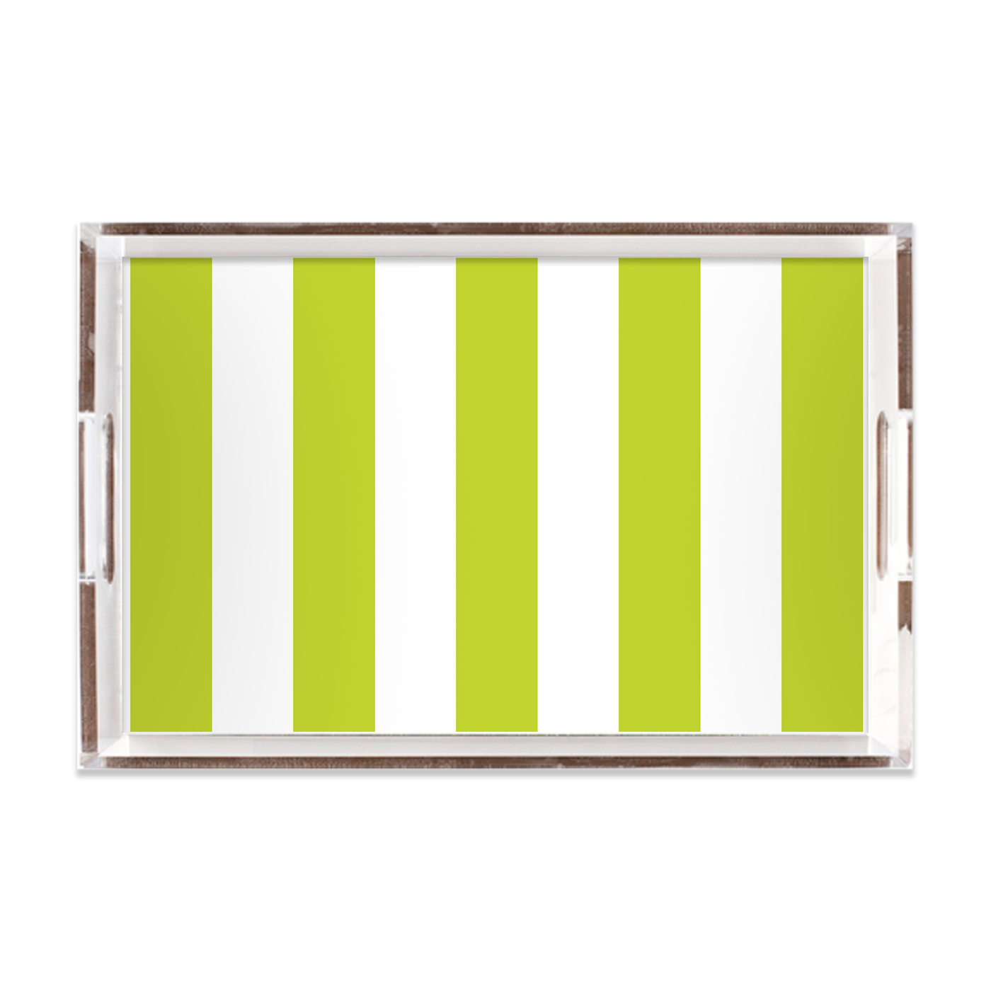 Lucite Trays 11x17 / Chartreuse Bold Stripe Lucite Tray dombezalergii