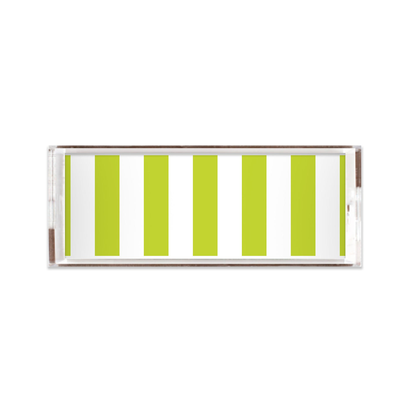 Lucite Trays 11x4 / Chartreuse Bold Stripe Lucite Tray dombezalergii