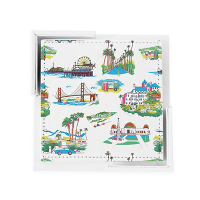 Coaster Set Multi California Toile Coaster Set dombezalergii