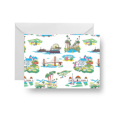 Folded Notecard Multi California Toile Folded Notecard dombezalergii