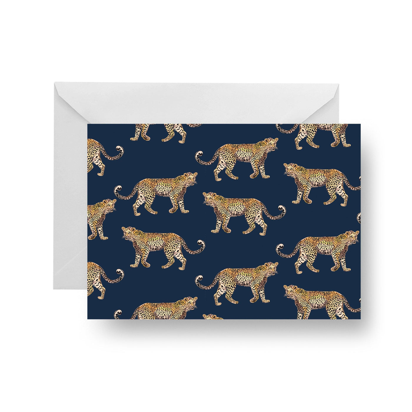 Folded Notecard Navy Cheetahs Folded Notecard dombezalergii