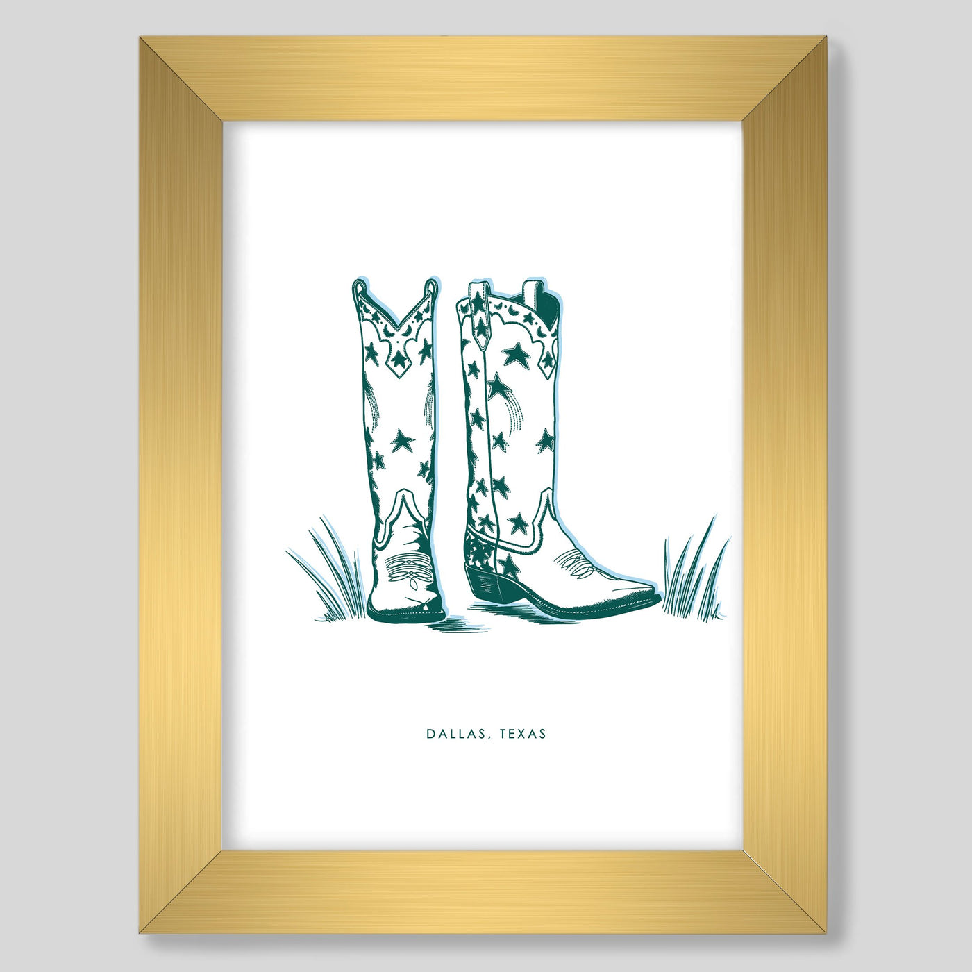 Gallery Prints White / 8x10 / gold frame Dallas Boots Gallery Print dombezalergii