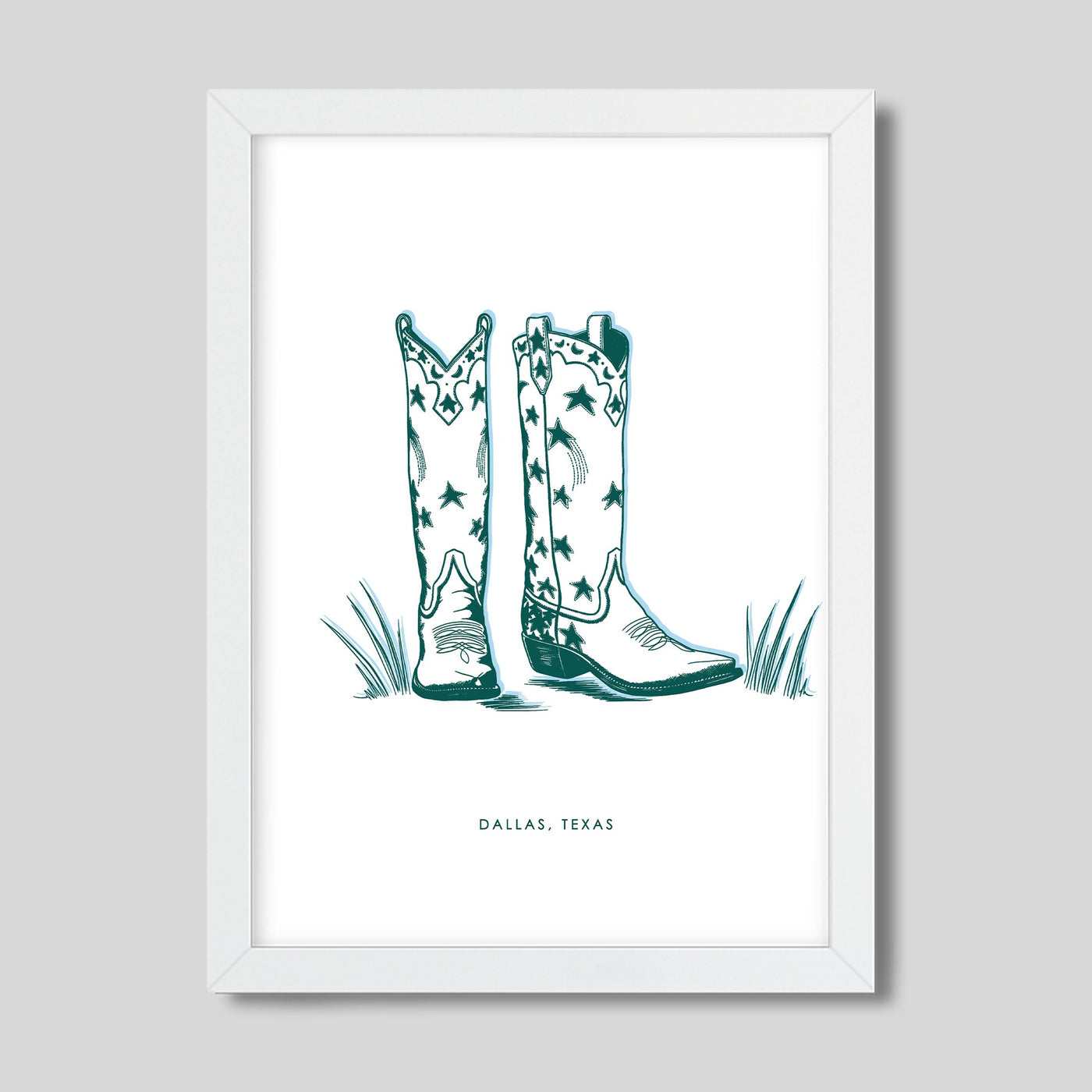 Gallery Prints White / 8x10 / white frame Dallas Boots Gallery Print dombezalergii