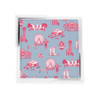 Coaster Set Blue Pink Dallas Toile Coaster Set dombezalergii