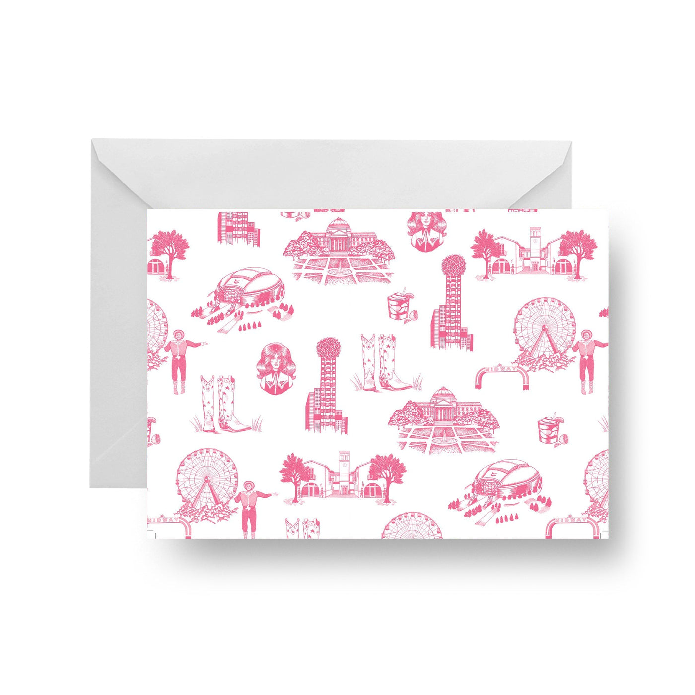 Folded Notecard Dallas Toile Folded Notecard Set dombezalergii