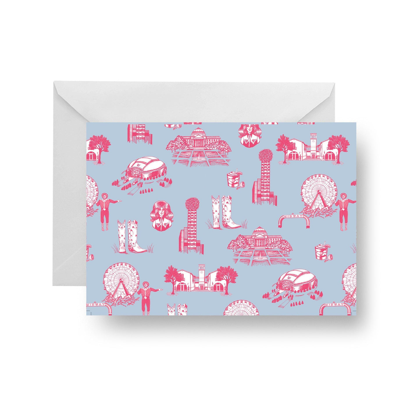 Folded Notecard Dallas Toile Folded Notecard Set dombezalergii