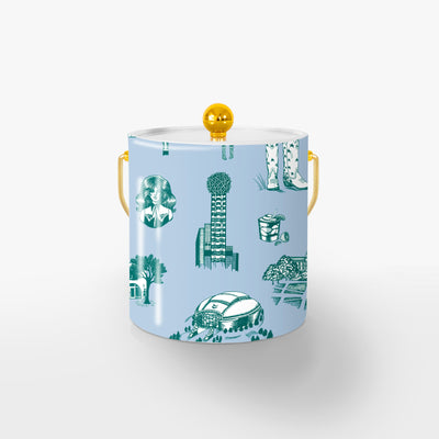 Ice Bucket Blue Pine / Gold Dallas Toile Ice Bucket dombezalergii