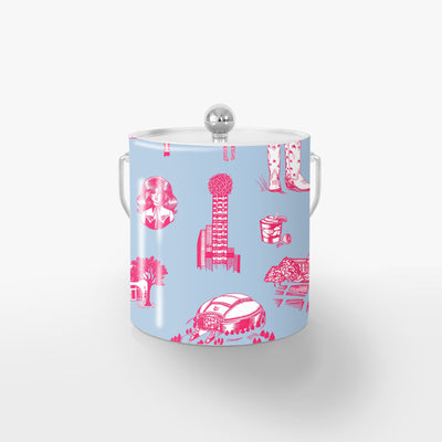 Ice Bucket Blue Pink / Silver Dallas Toile Ice Bucket dombezalergii