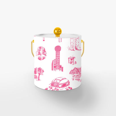 Ice Bucket Pink / Gold Dallas Toile Ice Bucket dombezalergii